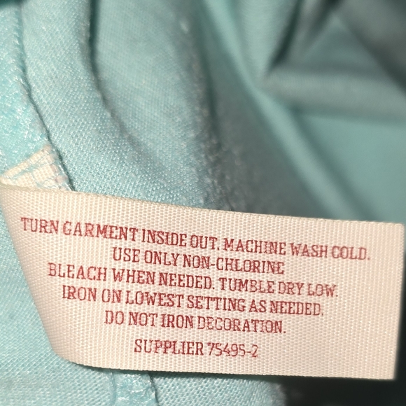 Arizona Jean Co. Short Sleeve Tee w/Hi-Lo Split Hem, Western Design, Large - Picture 7 of 11